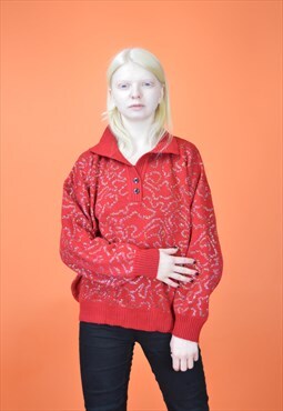 Vintage red graphic classic 80's sweatshirt