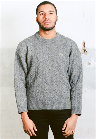 VINTAGE 90S LACOSTE CABLE KNIT JUMPER