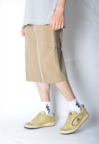 VINTAGE 90S BEIGE CARGO SHORTS