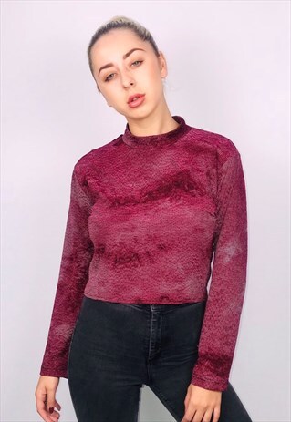 VINTAGE REWORKED HIGH NECK CROP TOP