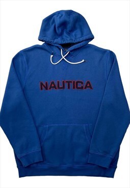 Nautica Vintage Royal Blue Spellout Hoodie