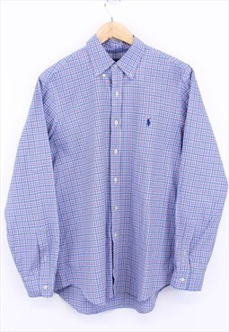 Vintage Ralph Lauren Checked Shirt Multicolour With Logo 90s