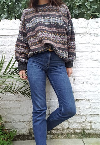 VINTAGE PATTERN 80S UNISEX JUMPER