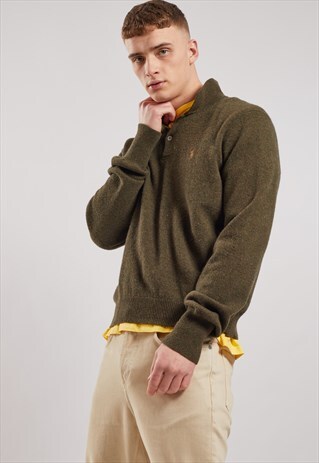 VINTAGE RALPH LAUREN LONG SLEEVE POLO JUMPER