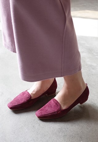 ALUNA SUEDE LEATHER PUMPS - WINE