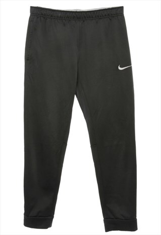 BEYOND RETRO VINTAGE BLACK NIKE TRACK PANTS - W32