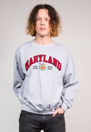 RETRO GREY CHAMPION MARYLAND ORANGE BOWL SWEATSHIRT