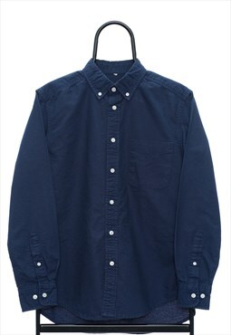 Vintage Navy Long Sleeved Shirt Womens
