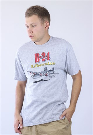 80S CONSOLIDATED B-24 LIBERATOR AIRCRAFT WWII T-SHIRT