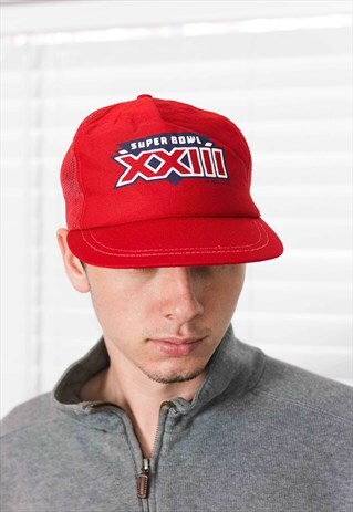 VINTAGE SUPER BOWL XXIII TRUCKERCAP LOGO 90S ONE SIZE 1.7