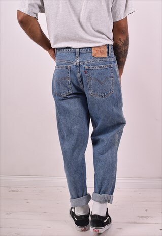 LEVI'S MENS VINTAGE JEANS W34 L33 BLUE 90S