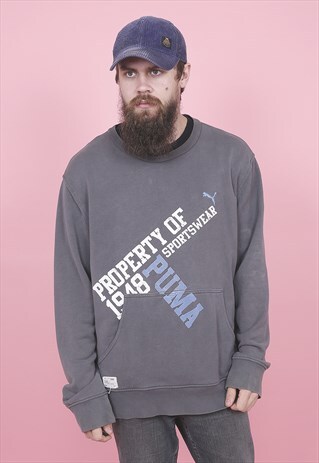 VINTAGE PUMA GREY SWEATSHIRT /E1053