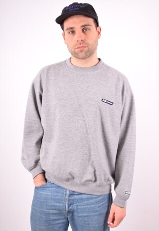 REEBOK MENS VINTAGE SWEATSHIRT JUMPER XL GREY 90S