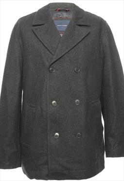 Black Tommy Hilfiger Wool Coat - L