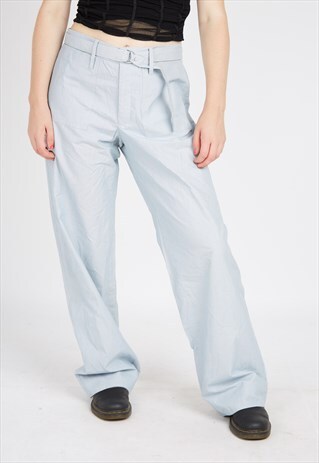 VINTAGE BLUE HIGH WAISTED TROUSERS
