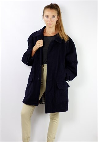BURBERRY COAT BLUE WOOL COAT BURBERRY MENS COAT