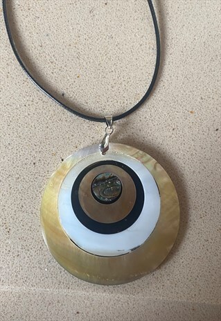 large oversized shell pendant necklace