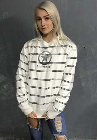 VINTAGE CONVERSE CREW NECK SWEATSHIRT JUMPER SKATER OVERSIZE