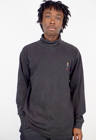 VINTAGE 90'S POLO BEAR ROLL NECK SWEATSHIRT