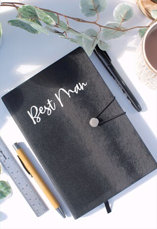 LINED LEATHER PERSONALISED NAME A5 NOTEBOOK