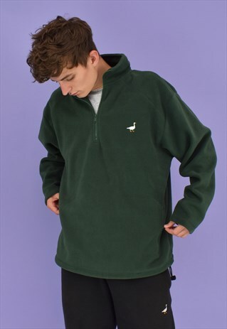 G&G UNISEX FOREST 1/4 ZIP GOOSE FLEECE