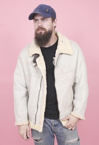 VINTAGE RARE WW2 TYPE B-3 AVIATOR USA FLIGHT JACKET /W011