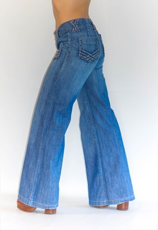 90'S WIDE LEG FLARE FIT JEANS