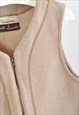 VINTAGE 00S FLEECE VEST IN BEIGE