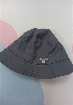 Barbour Cascade Bucket Hat Blue Cotton 