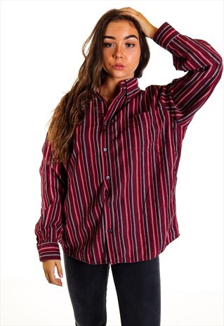 VINTAGE STRIPED CORDUROY SHIRT S882