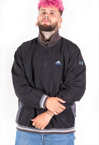 VINTAGE 80S 1/4 ZIP ADIDAS JACKET / S6990