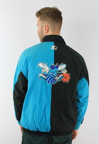 STARTER NBA CHARLOTTE HORNETS VINTAGE SPORTS JACKET