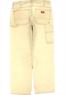 Vintage 90's Dickies Jeans Denim Slim Jeans Beigeet Zip Up