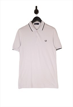 Men's Fred Perry Twin Tipped Polo Shirt In Lilac Size Medium