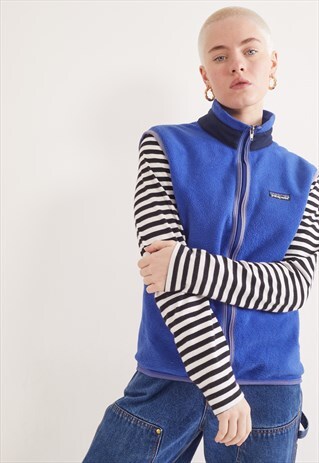 VINTAGE PATAGONIA FLEECE GILET BLUE