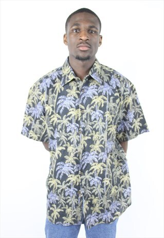 VINTAGE 90'S TREE PATTERNED SHIRT