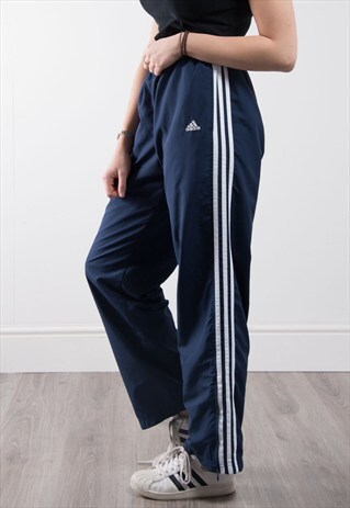 VINTAGE NAVY ADIDAS JOGGERS TRACKSUIT BOTTOMS