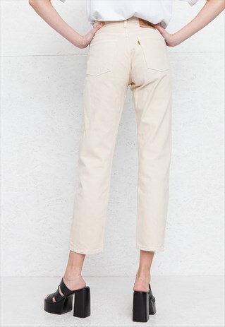 VINTAGE BEIGE LEVI'S 515 FIT DENIM JEANS