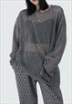 WOMEN'S GRID SHIRT AUTUMN LONG-SLEEVED T-SHIRT S VOL.2