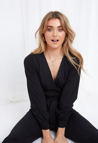 CELIA ONE SHOULDER JUMPER - BLACK