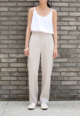 PREMIUM PIN TUCK WIDE LONG SLACKS