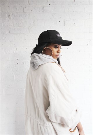 VINTAGE LADIES OFF-WHITE OVERSIZE PARKA JACKET