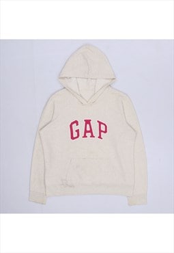 Vintage 90's Gap Hoodie Spellout Pullover Beige