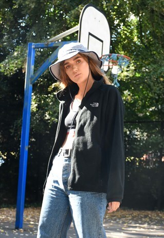 VINTAGE 90S SPORTSWEAR THE NORTH FACE BLACK ZIP FLEECE