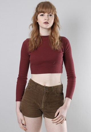 VINTAGE 90S CALVIN KLEIN BROWN CORD HIGH WAISTED SHORTS