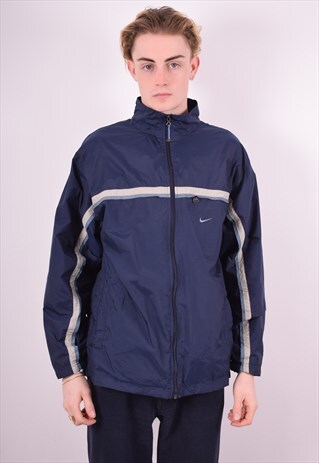NIKE MENS VINTAGE TRACKSUIT TOP JACKET MEDIUM BLUE 90'S