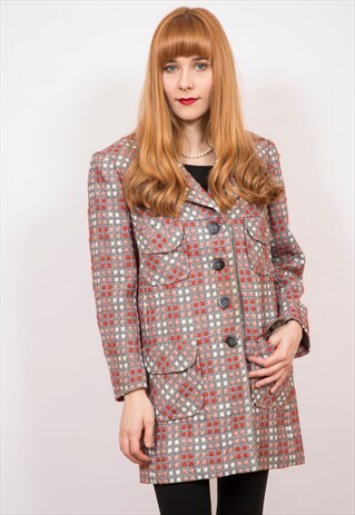 VINTAGE JASMINE GEOMETRIC COAT