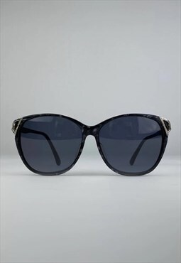 Celine Vintage Sunglasses Oversized Round Black RESTORED