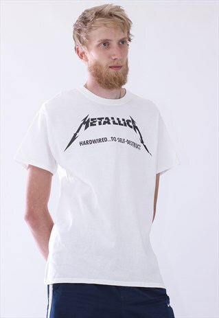 VINTAGE MENS METTALICA BIG LOGO T-SHIRT