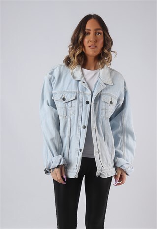 DENIM JACKET OVERSIZED FITTED JINGLERS UK 18 - 20 (CW3S)